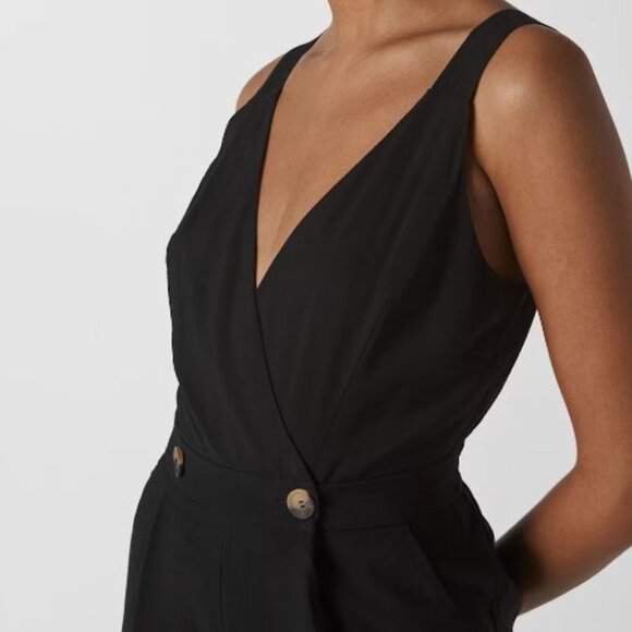 NWOT Like New Whistles Lara Button Black Jumpsuit Size UK 10/ US6 - Picture 4 of 11